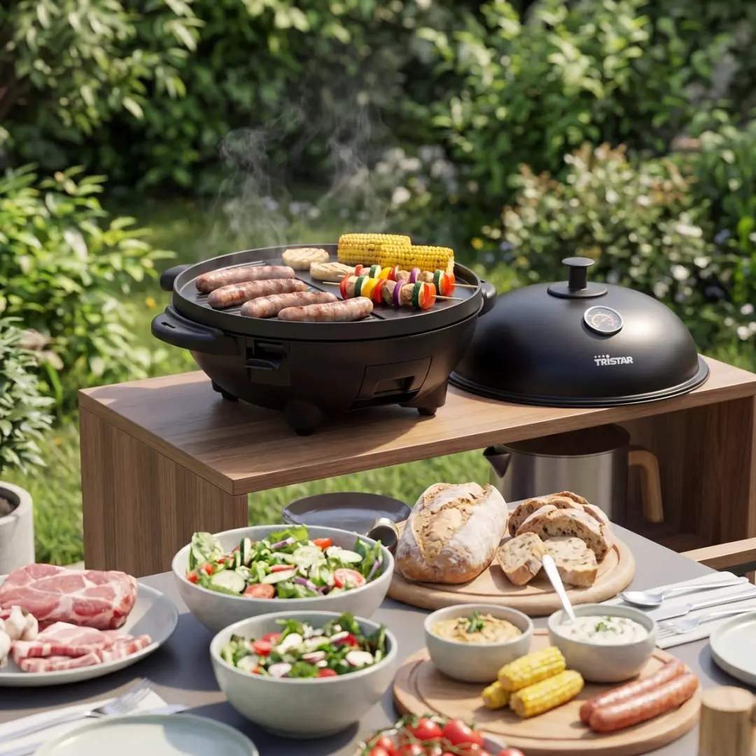 Tristar Elektrische BBQ BQ-2885 - 2200W - Ø41cm - Zwart