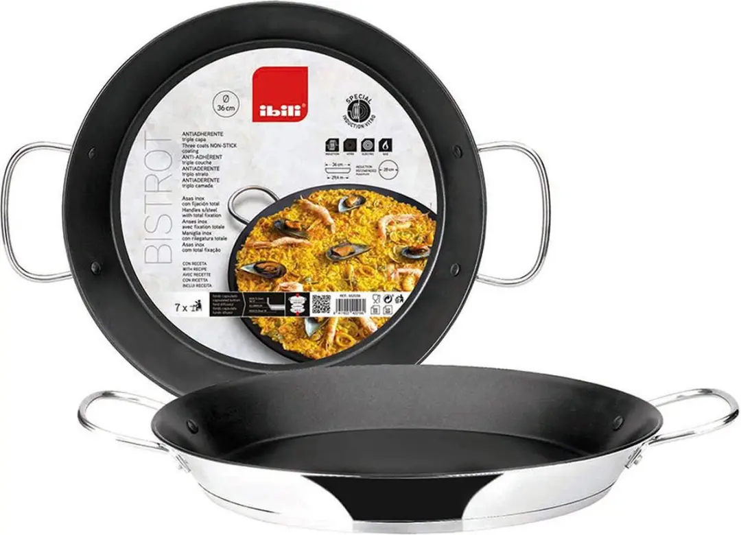 Ibili Bistrot Roestvrij Staal Paellapan 36cm