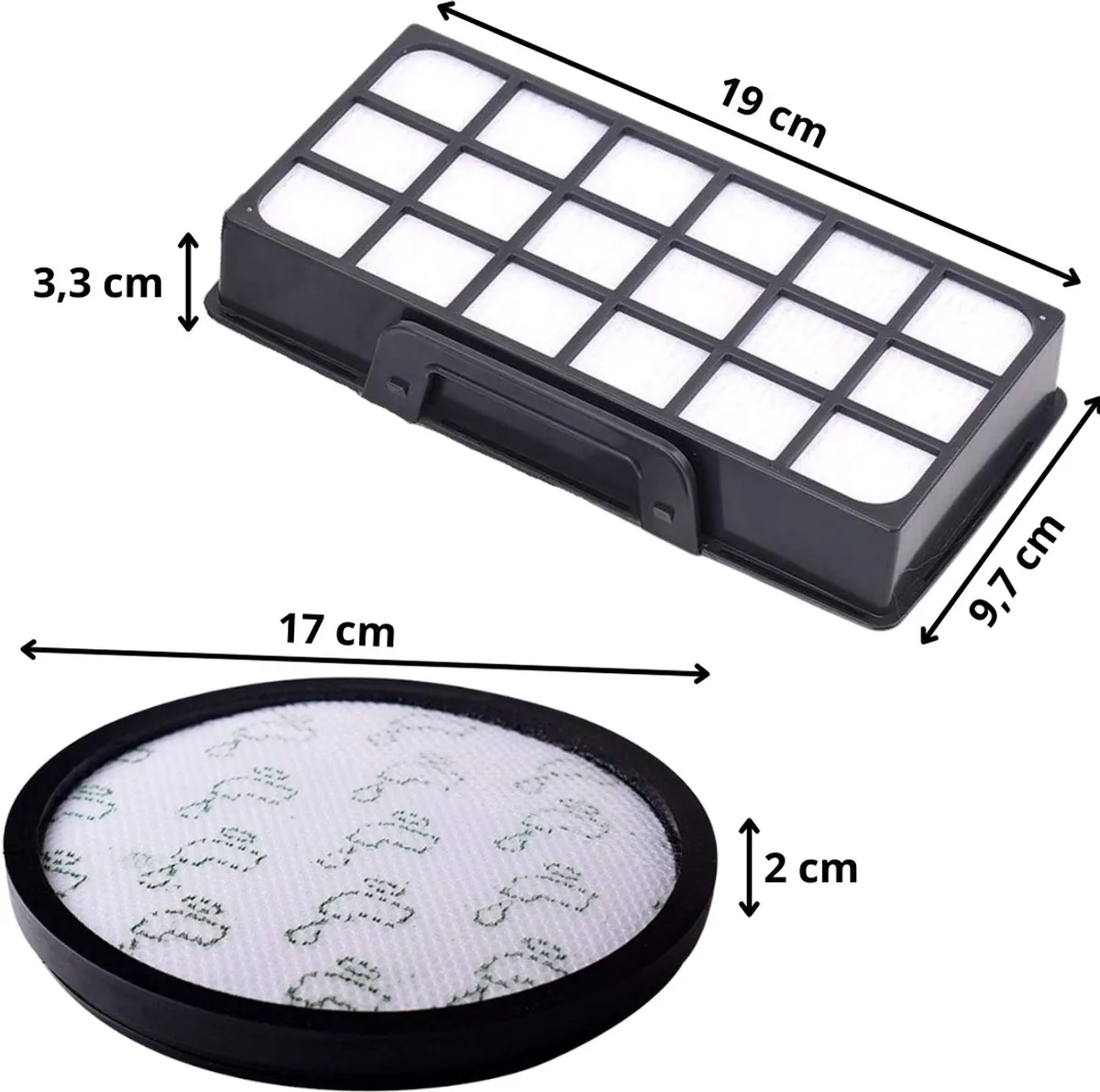 Rowenta ZR006001 Vervangingsfilter - 2 Stuks - Zwart