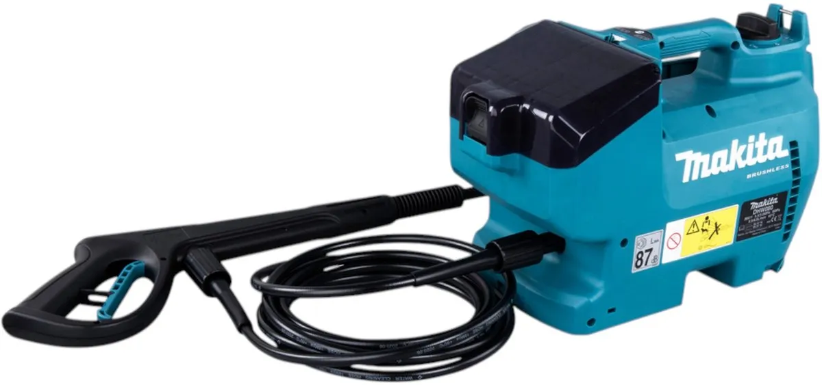 Makita DHW 080 PF4K Hogedrukreiniger 36V - 80 bar 380 l/u - 4x 3.0Ah accu + lader