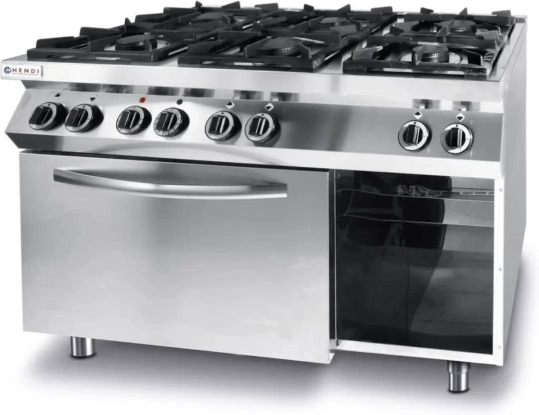 Hendi 6-pits Gasfornuis Kitchen Line 22589