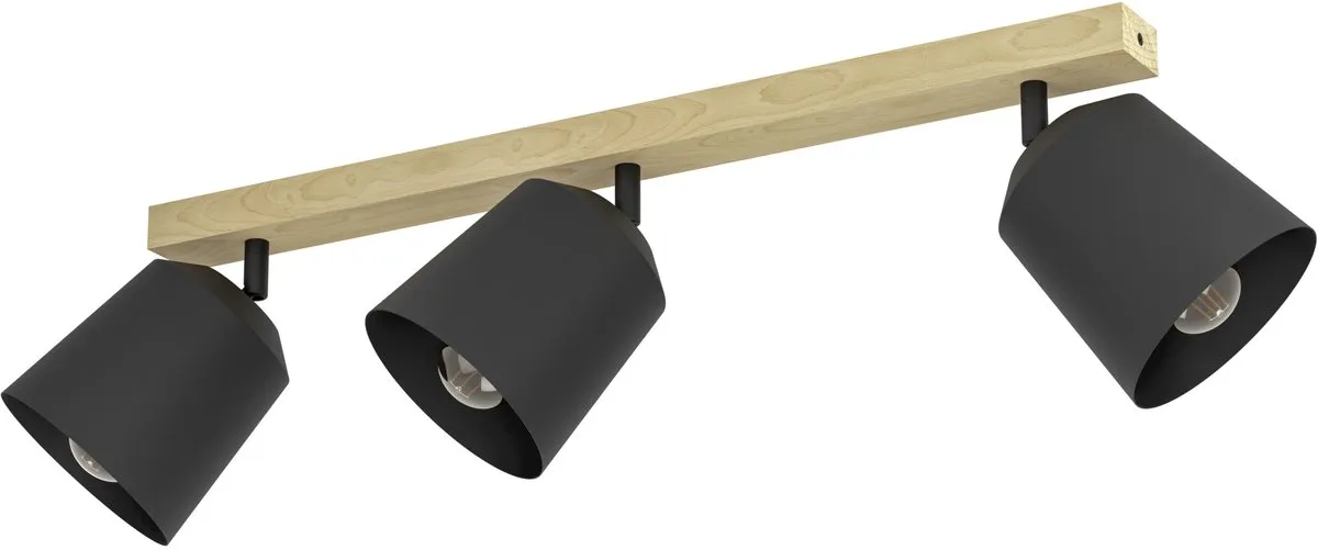Eglo Cotorro Spot E27 - 3 Lichtpunten 84cm - Bruin/Zwart
