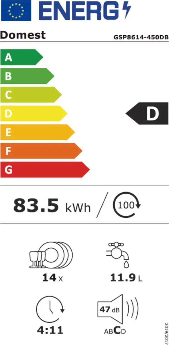 Exquisit GSP8614-450DB Vaatwasser - 14 Couverts - 47dB - Zwart