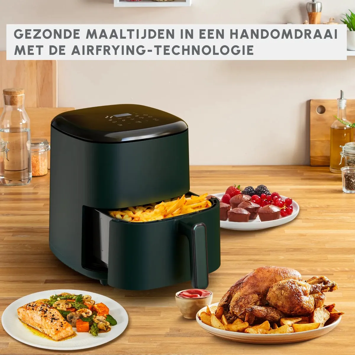 Moulinex Easy Fry Max EZ245320 Airfryer 1500W - 5L - Groen