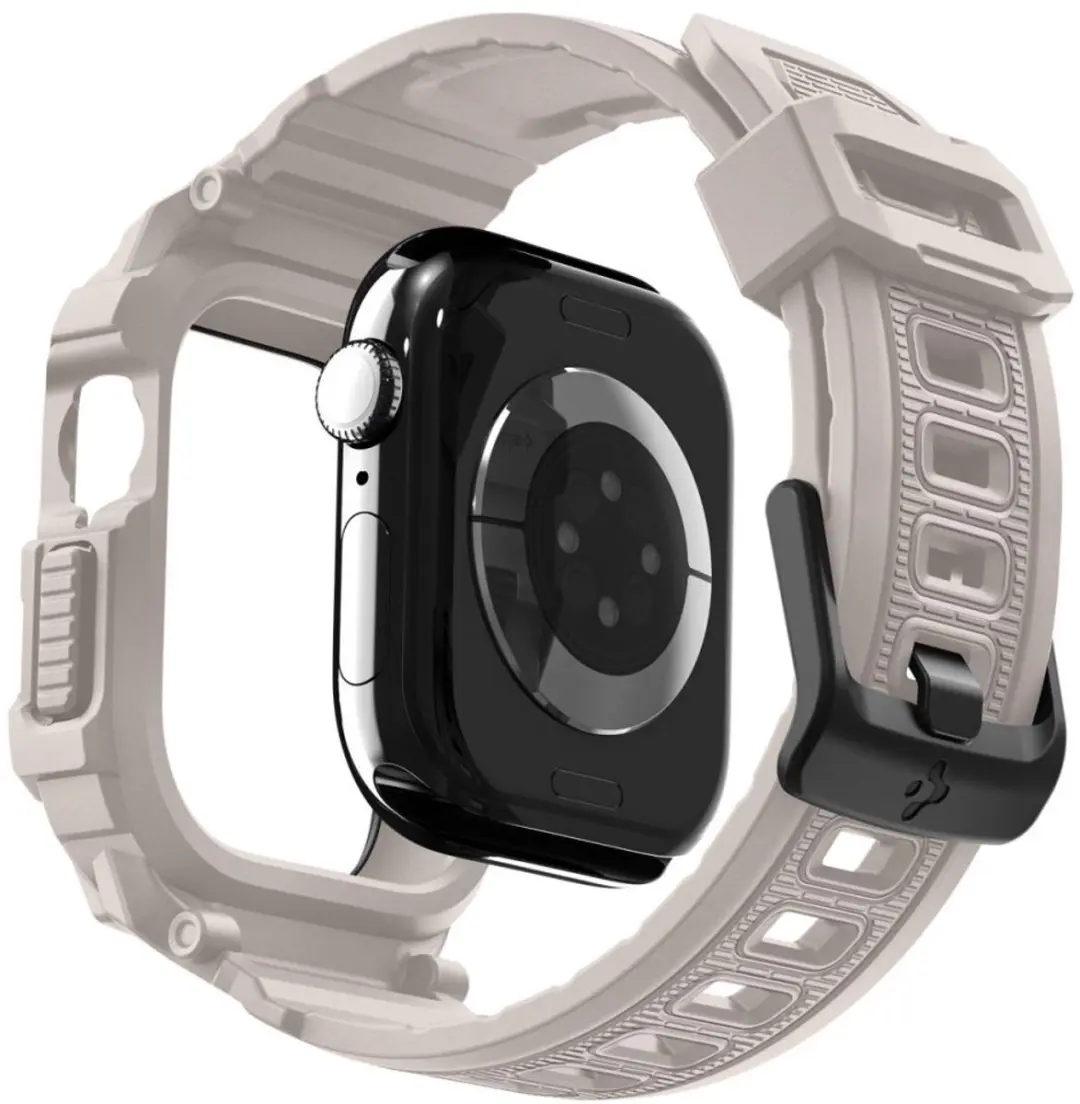 Spigen Rugged Armor Pro V2 Bandje Apple Watch 46mm - Dune Beige