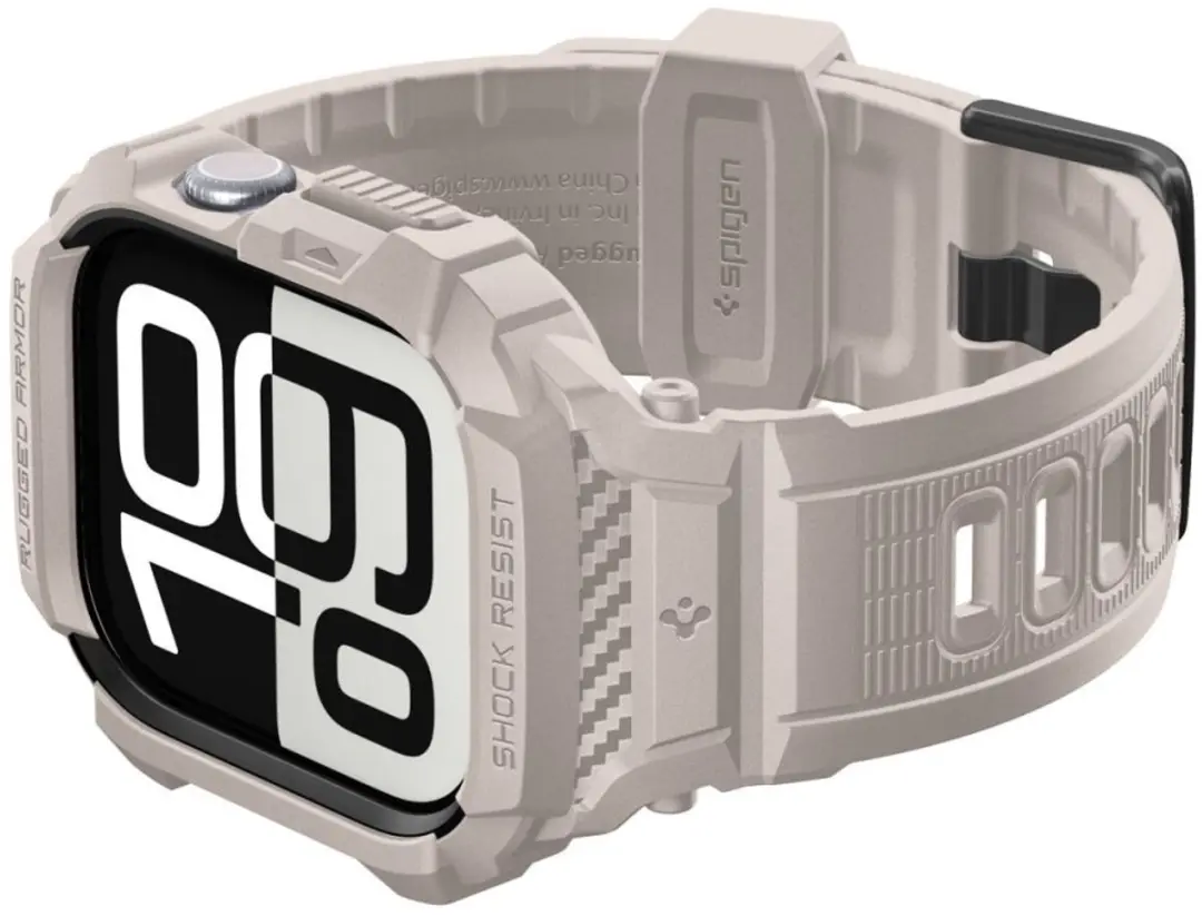 Spigen Rugged Armor Pro V2 Bandje Apple Watch 46mm - Dune Beige - afbeelding 6 van 6