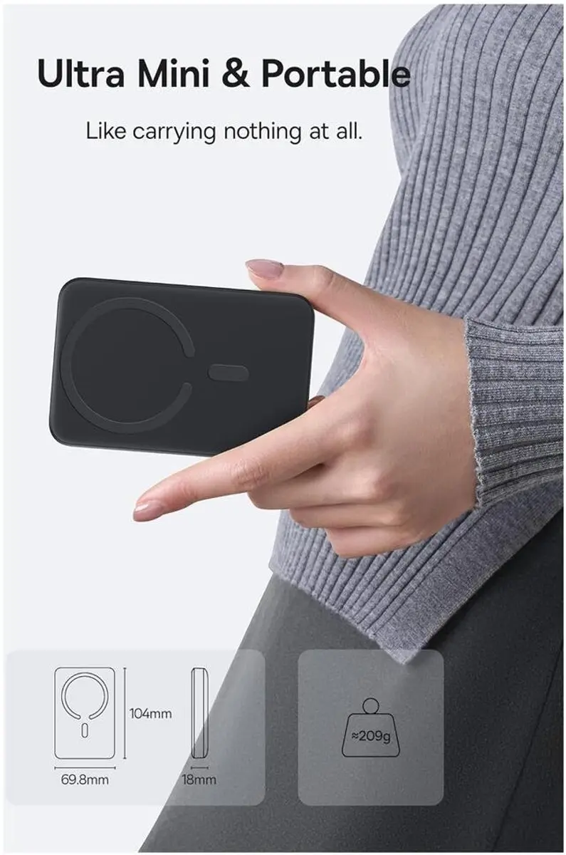 Baseus Megattach 10000mAh Powerbank 20W - Zwart