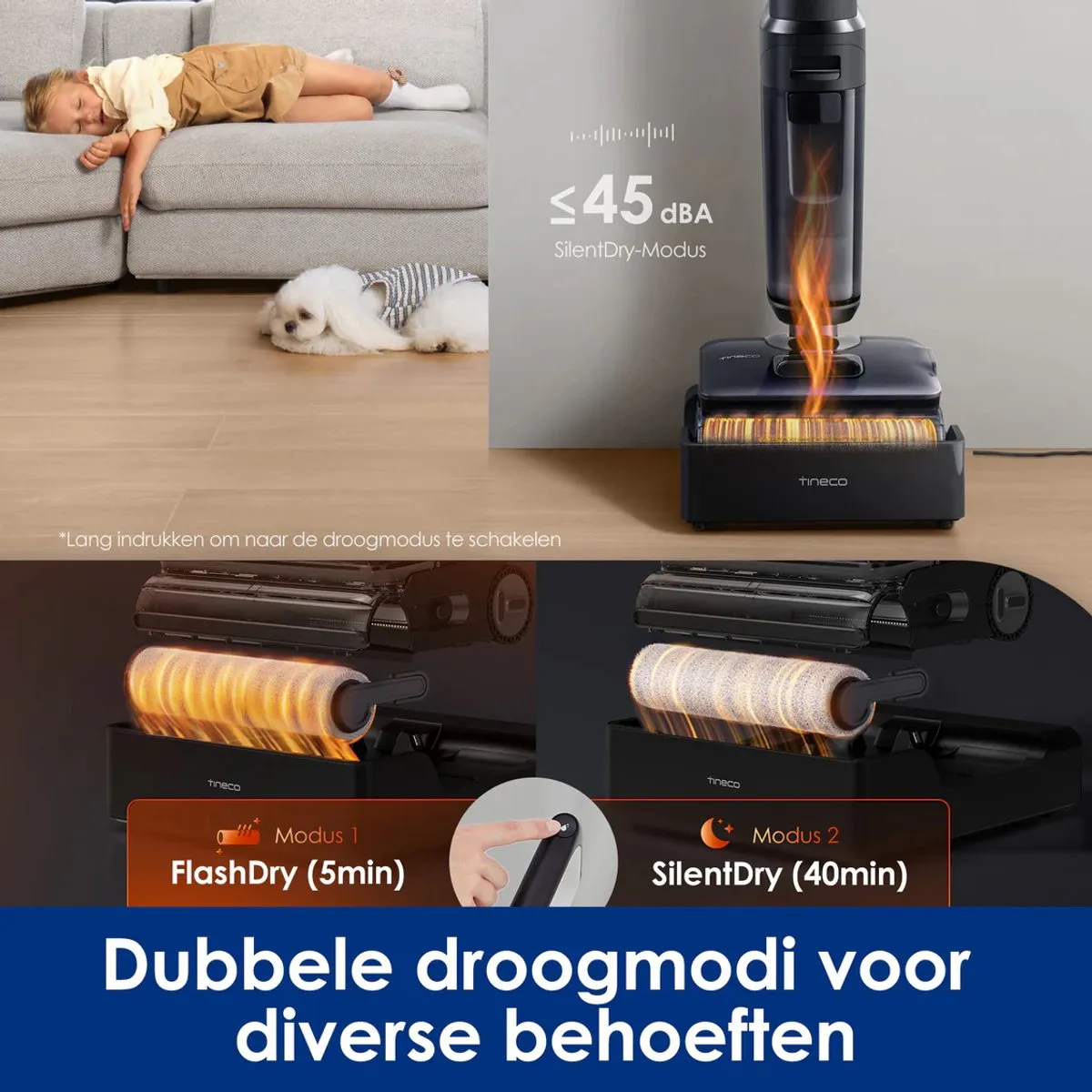 Tineco S7 Stretch Steam Plus Vloerreiniger - Draadloos - 80 Min