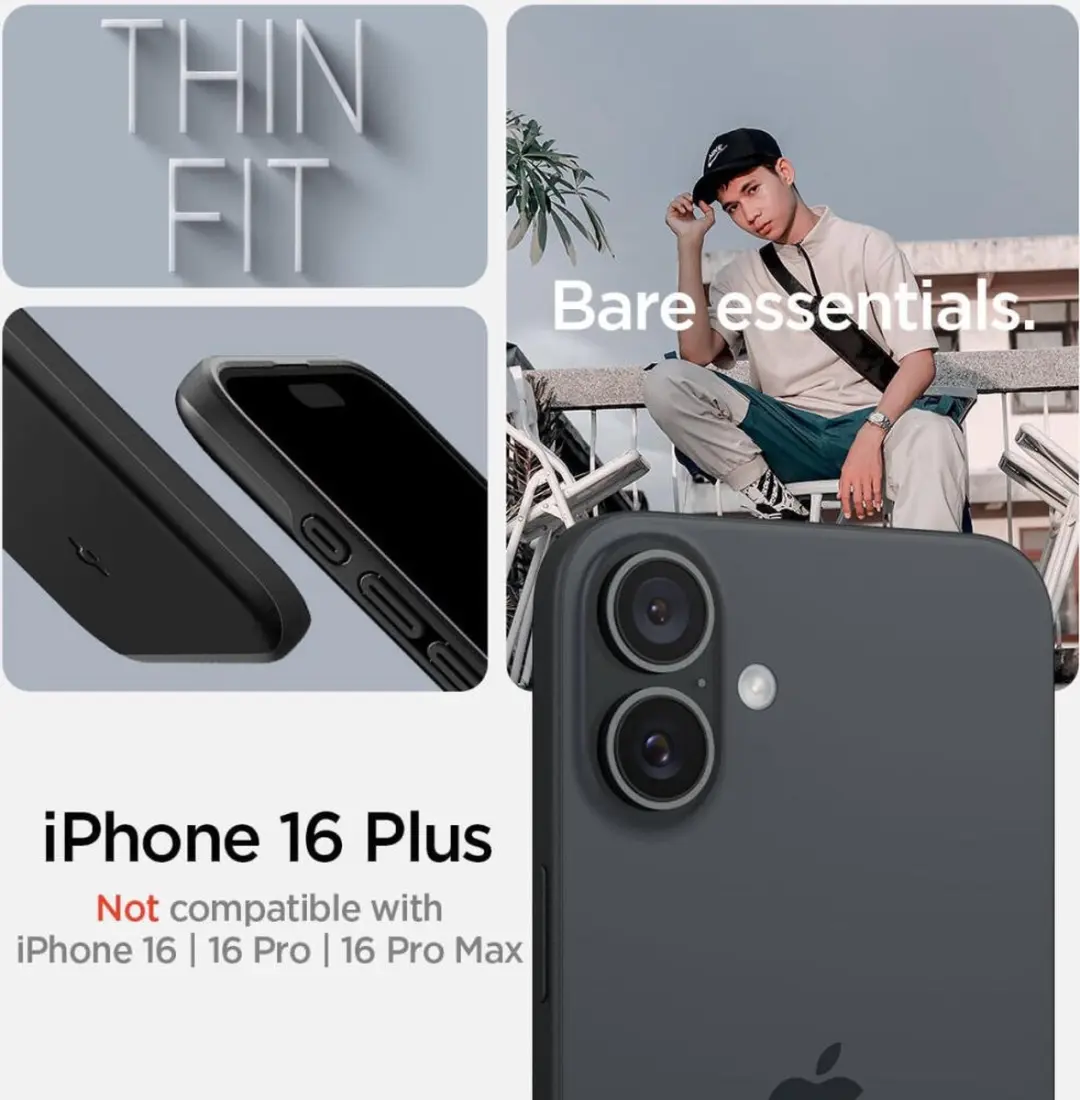 Spigen Thin Fit MagFit Hoesje iPhone 16 Plus - Zwart - afbeelding 6 van 6