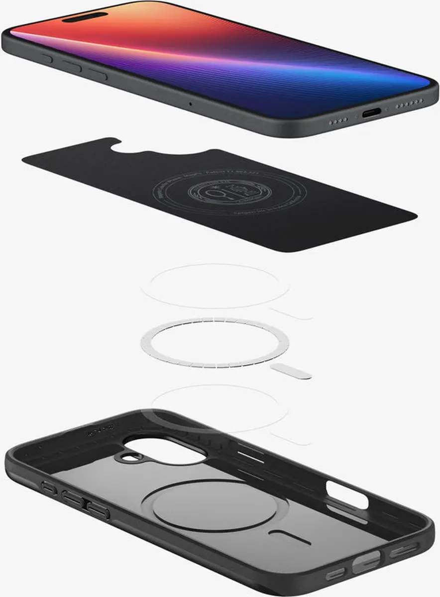 Spigen Thin Fit MagFit Hoesje iPhone 16 Plus - Zwart