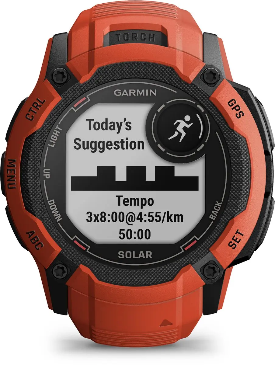 Garmin Instinct 2X Solar Smartwatch - Flame Red