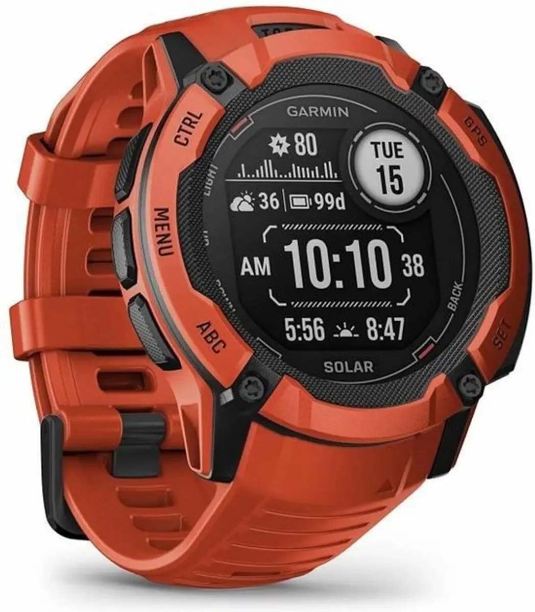 Garmin Instinct 2X Solar Smartwatch - Flame Red