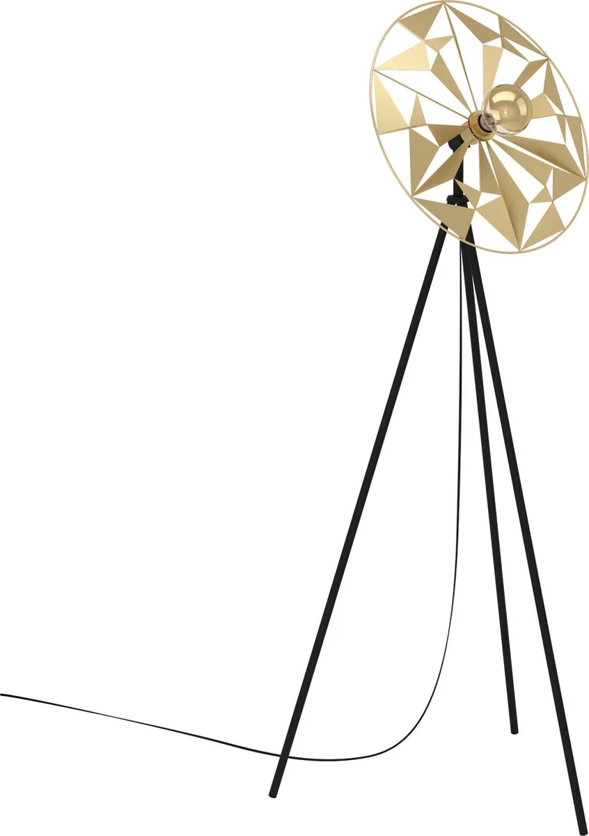 Eglo Castanuelo Vloerlamp E27 152cm - Zwart/Goud
