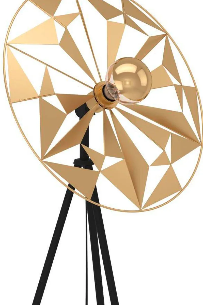 Eglo Castanuelo Vloerlamp E27 152cm - Zwart/Goud
