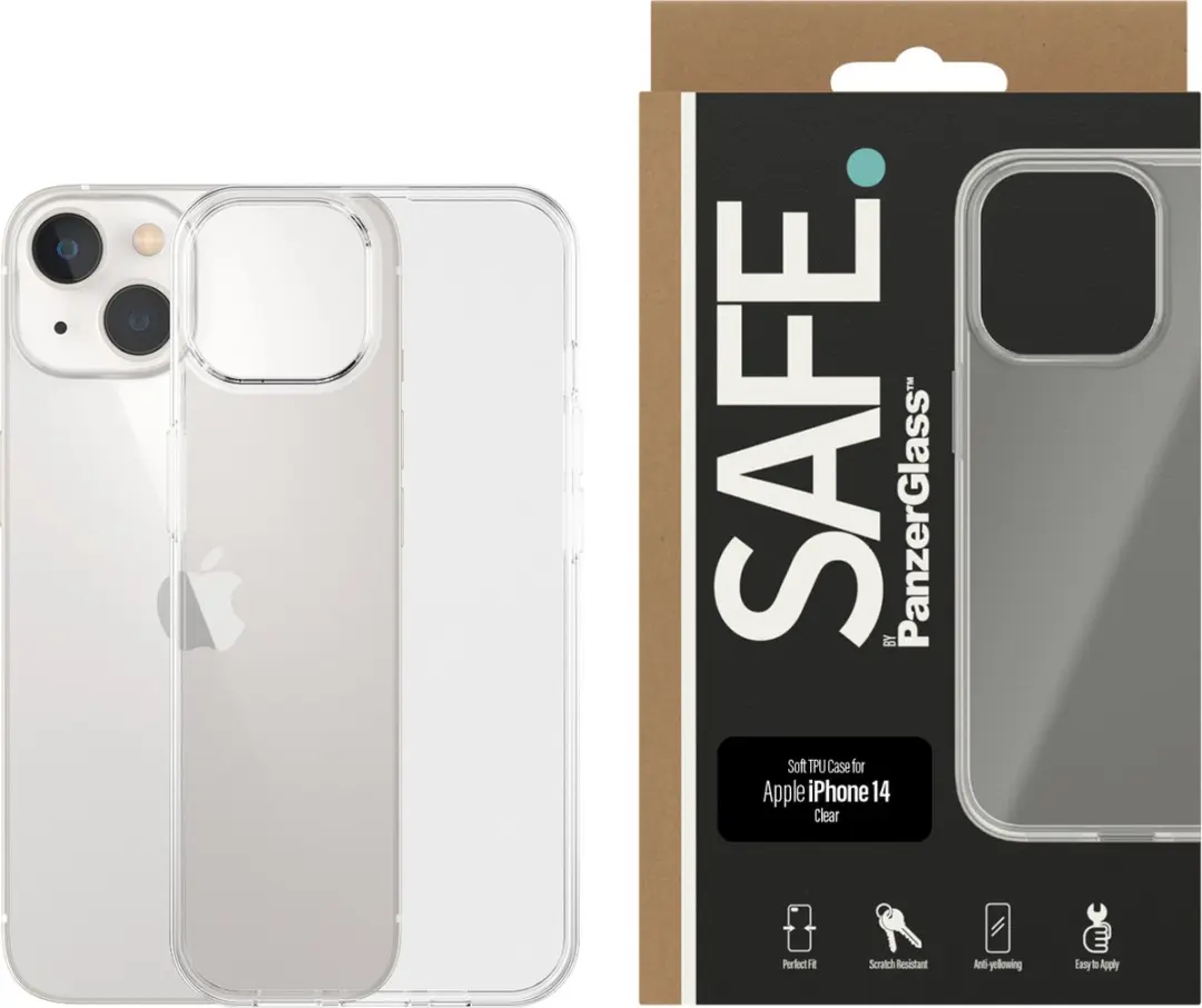PanzerGlass SAFE. TPU Hoes iPhone 14 - Transparant