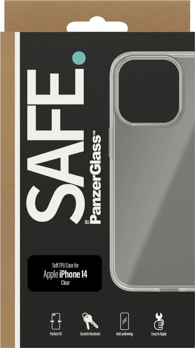 PanzerGlass SAFE. TPU Hoes iPhone 14 - Transparant