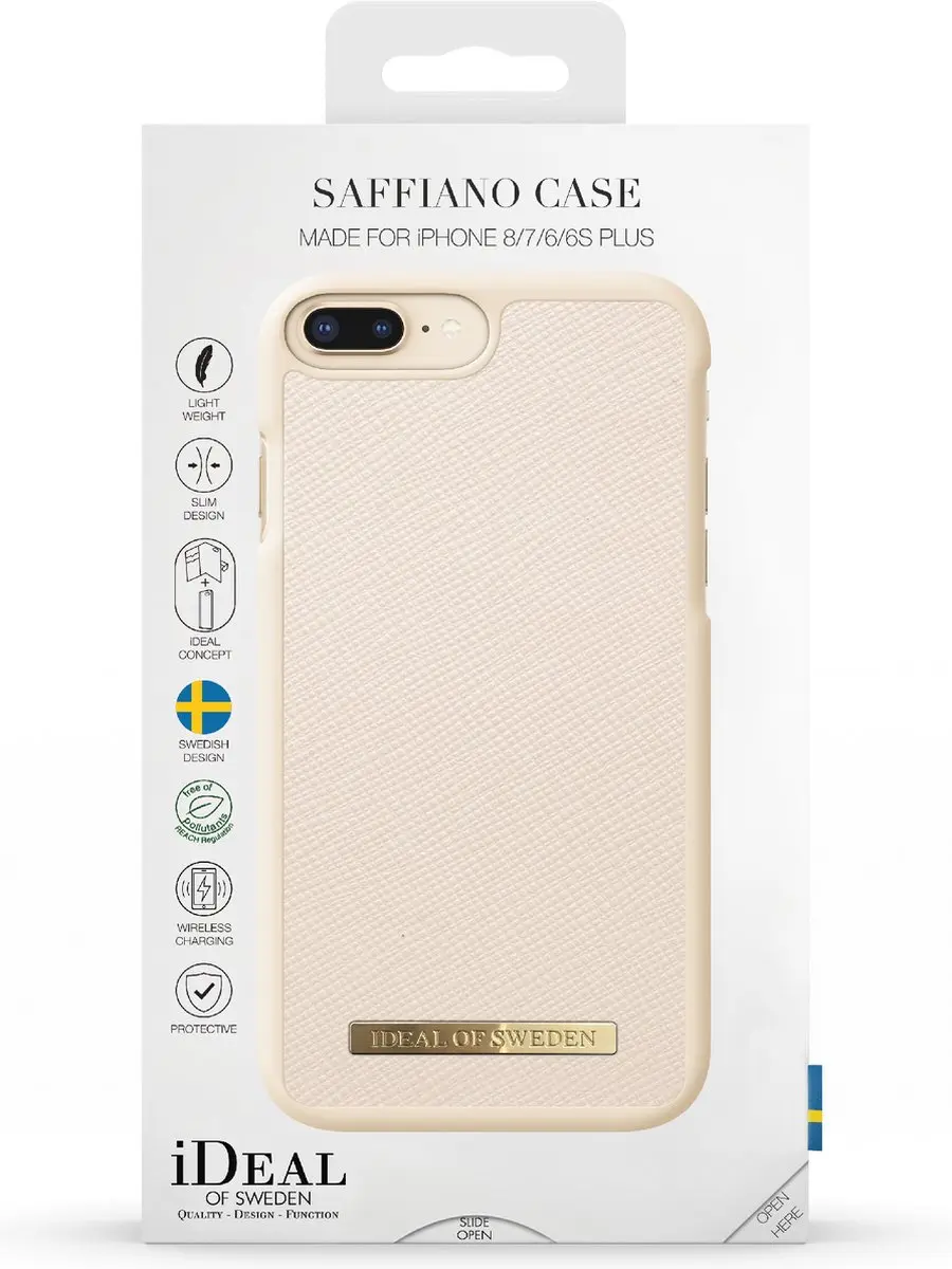 iDeal of Sweden Fashion Case Saffiano iPhone 8/7/6/6s Plus - Beige