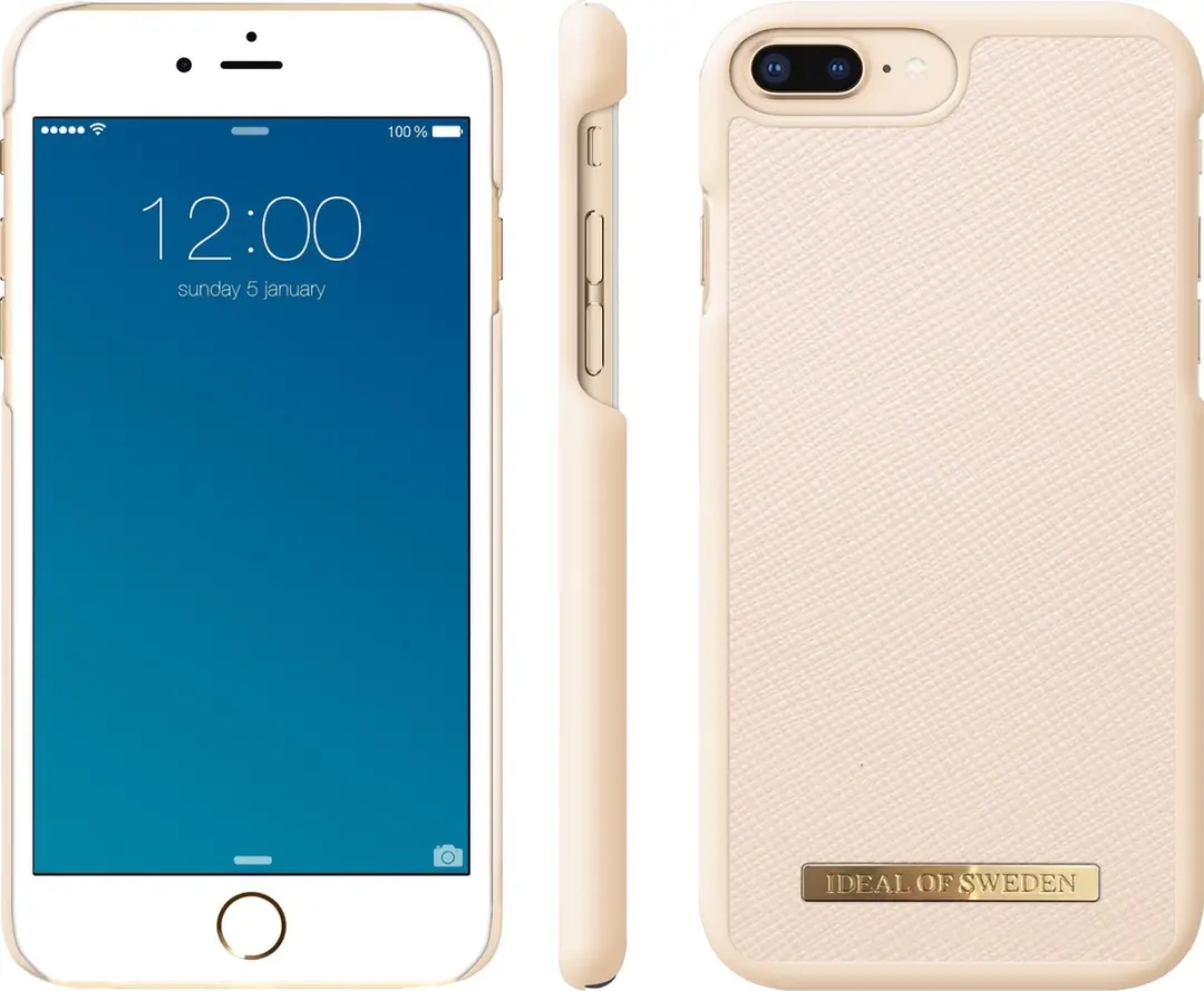 iDeal of Sweden Fashion Case Saffiano iPhone 8/7/6/6s Plus - Beige - afbeelding 6 van 6