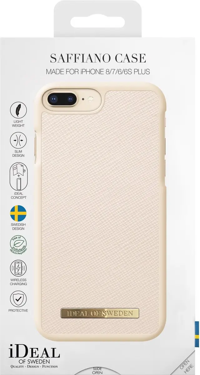 iDeal of Sweden Fashion Case Saffiano iPhone 8/7/6/6s Plus - Beige