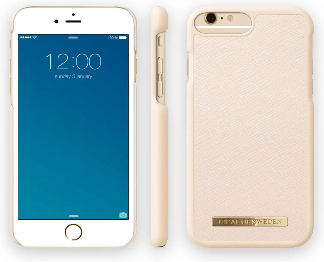 iDeal of Sweden Fashion Case Saffiano iPhone 8/7/6/6s Plus - Beige