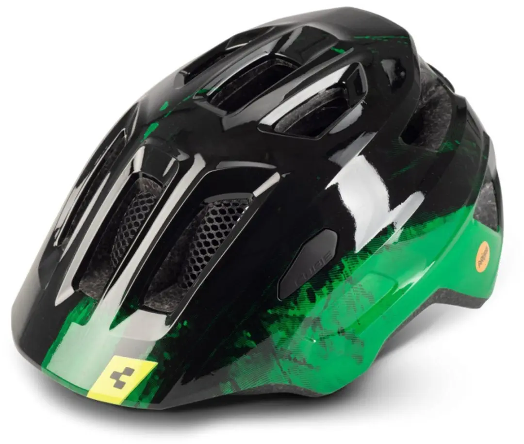 Cube Talok Kinderhelm MIPS - 11 Ventilatiegaten - 46-51cm - Zwart/Groen - afbeelding 5 van 6