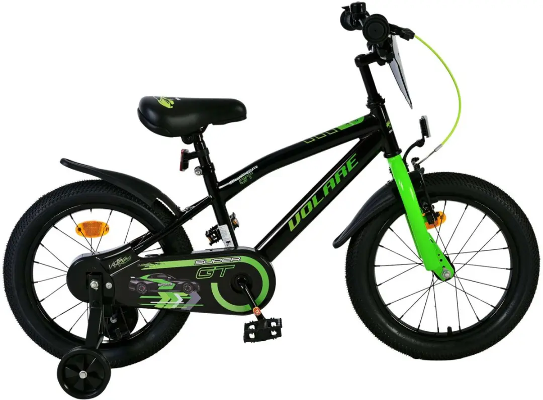Volare Super GT Kinderfiets 16" - 1 Versnelling - Groen