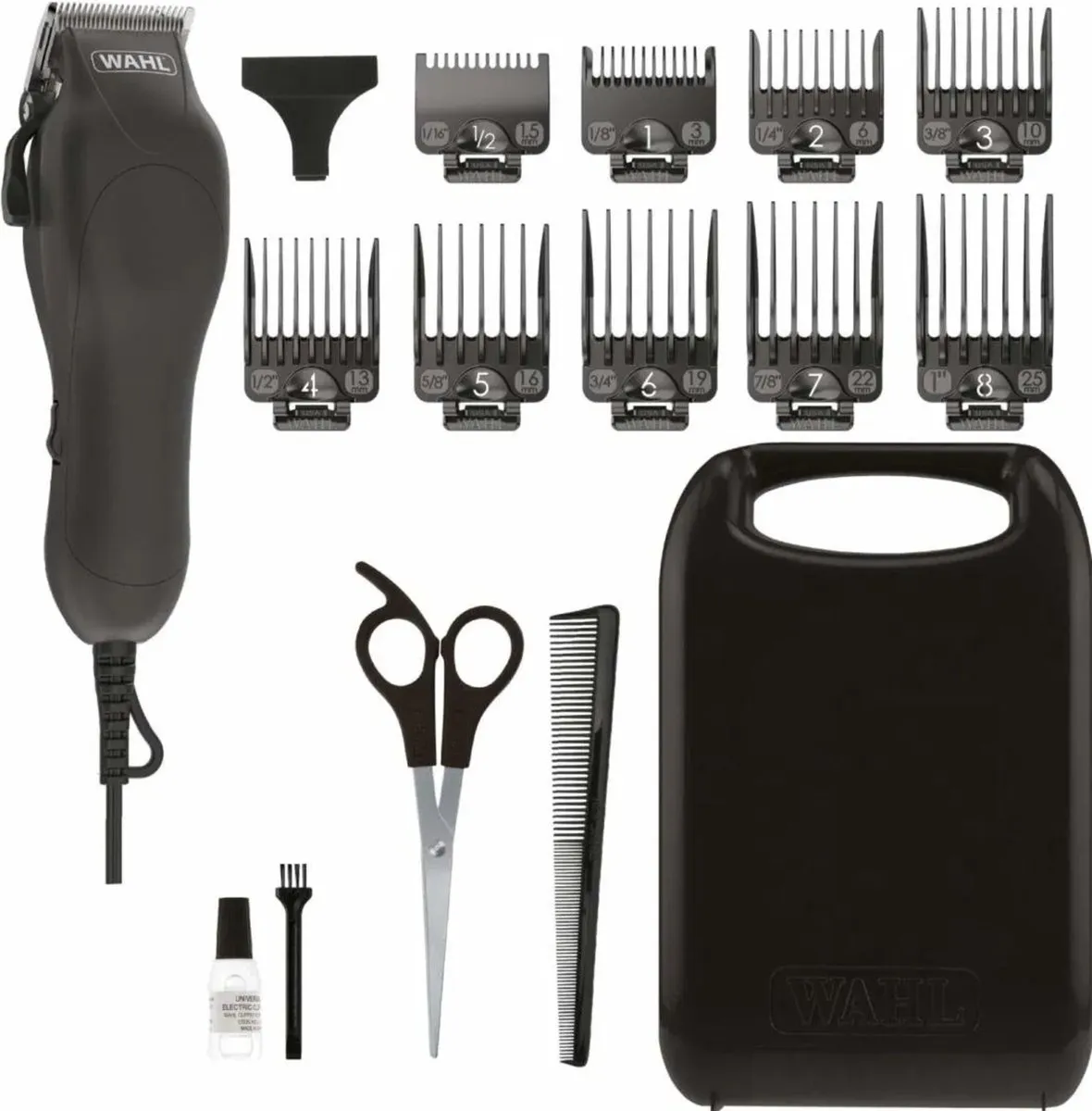 Wahl Smooth Pro 79524-3716 Tondeuse - 1-25mm - 9 Opzetkammen - Zwart