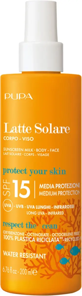 Pupa Milano Sunscreen Milk SPF15 200ml