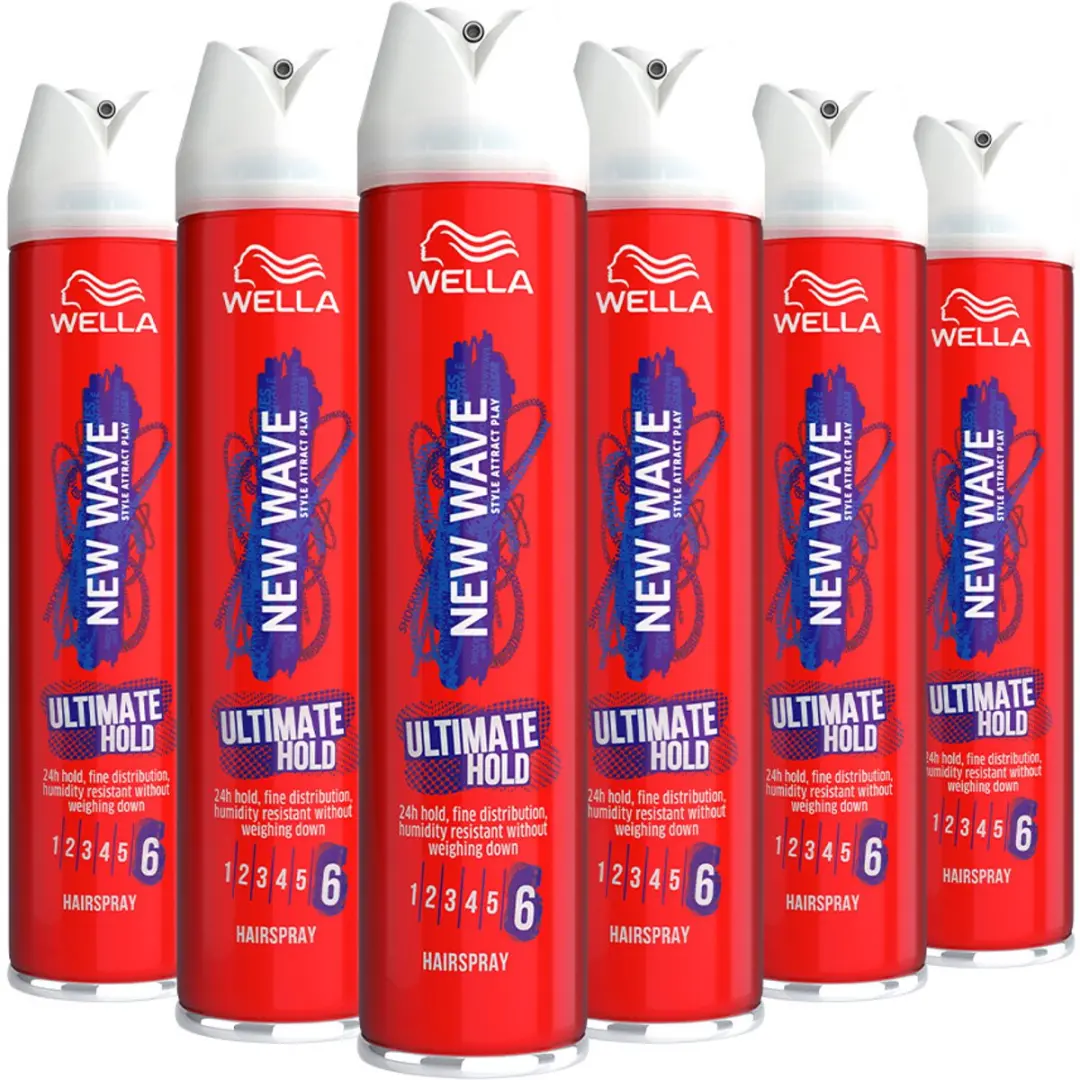 Wella New Wave Haarspray Ultimate Hold 400ml - 6 Stuks