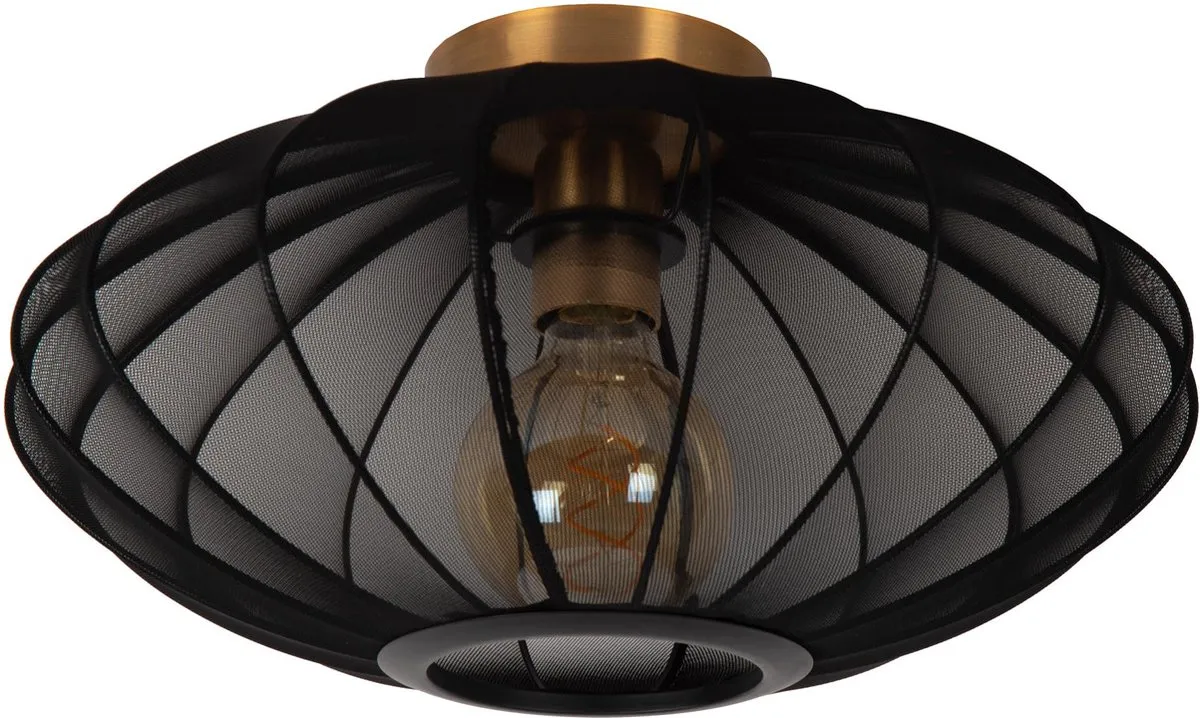 Lucide Corina Plafondlamp Ø40cm - Zwart