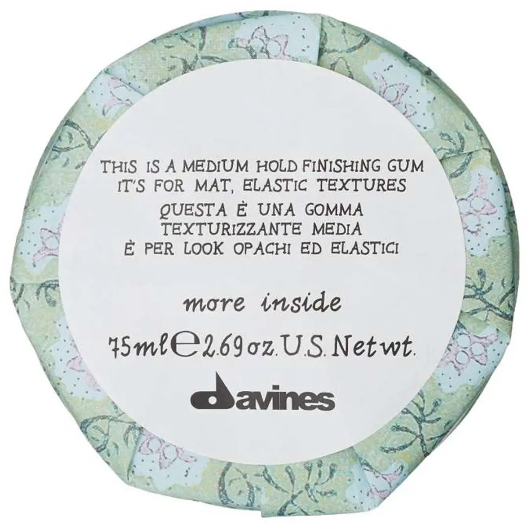 Davines More Inside Medium Hold Finishing Gum - Zwart