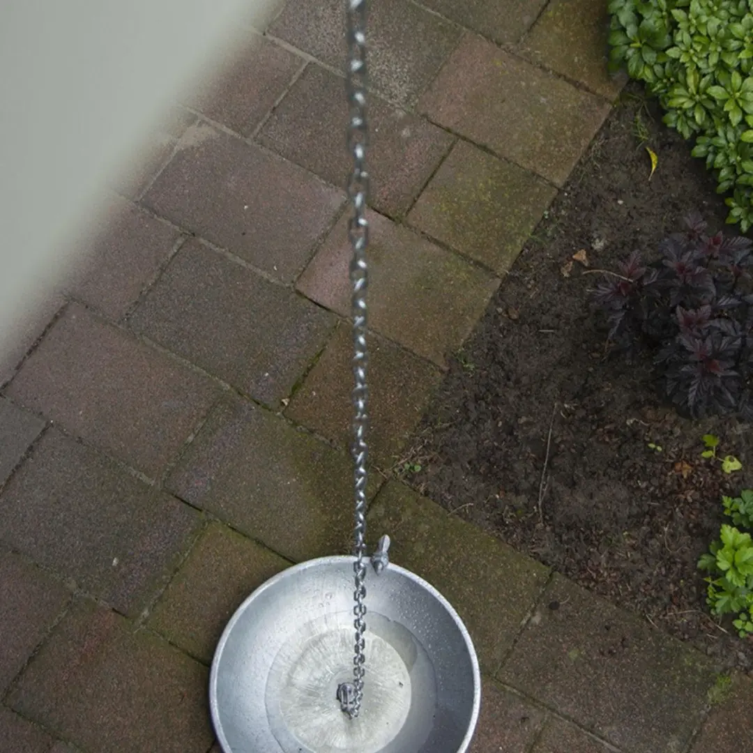 Esschert Design Regenketting met Vogelblad - Zilver