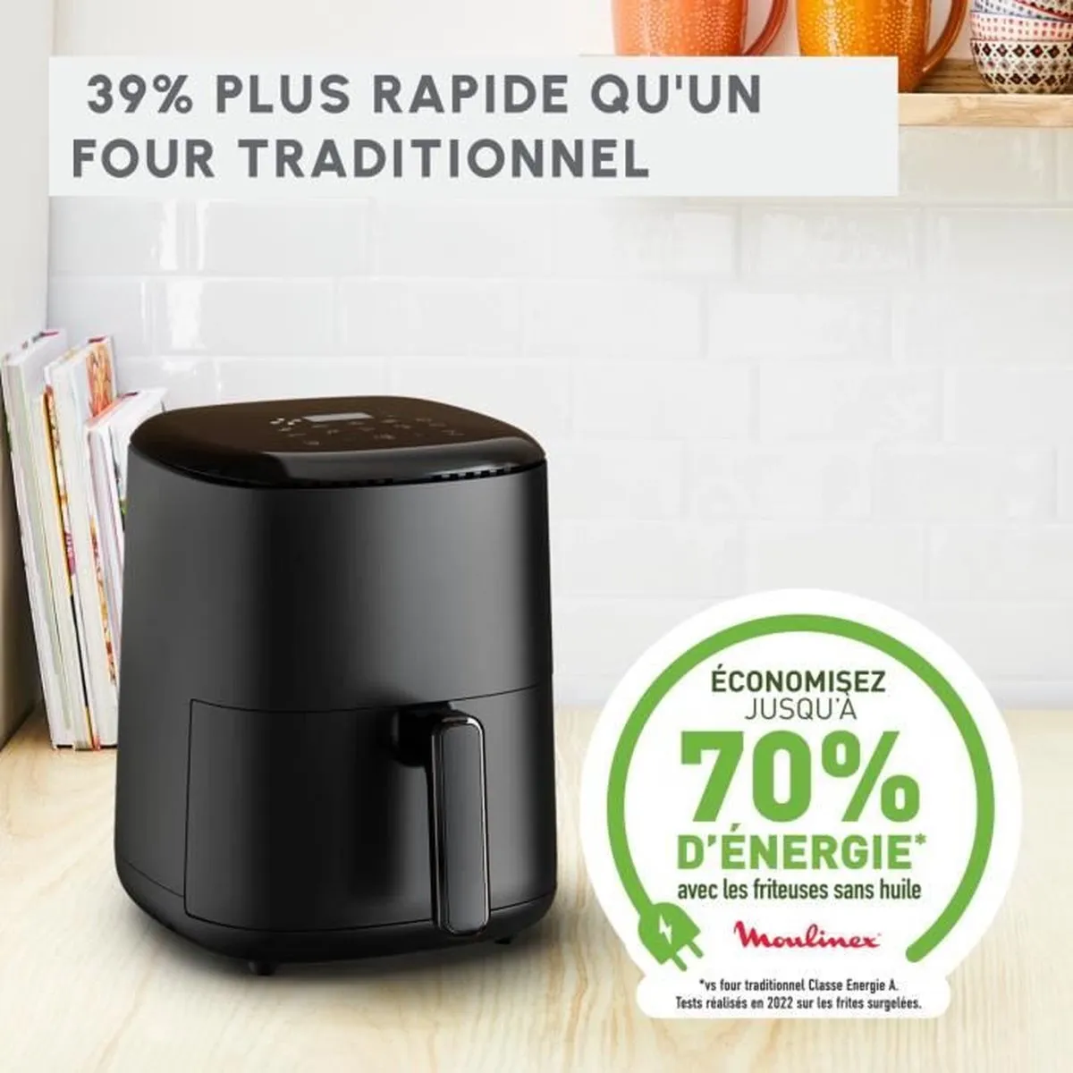 Moulinex Easy Fry Compact EZ145820 Airfryer 3L - Zwart