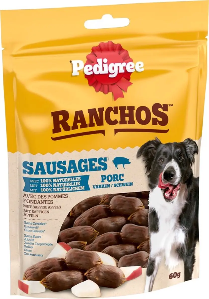 Pedigree Ranchos Sausages Hondensnack 60g
