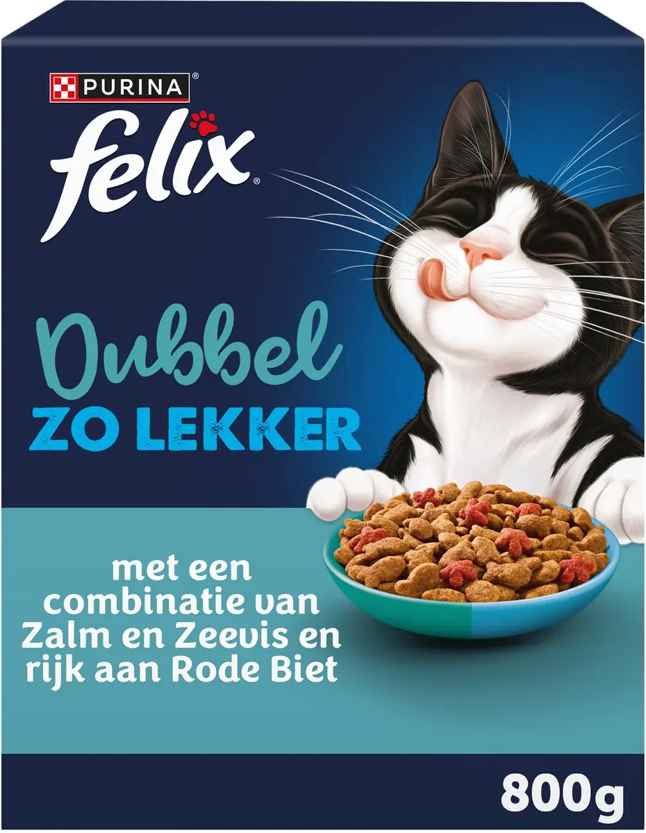 Felix Dubbel Zo Lekker Adult Zalm en Zeevis 800g