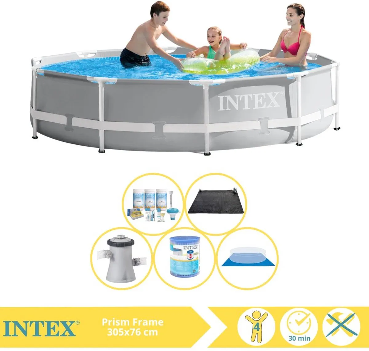 Intex Prism Frame 26712GN Opzetzwembad 366x76cm