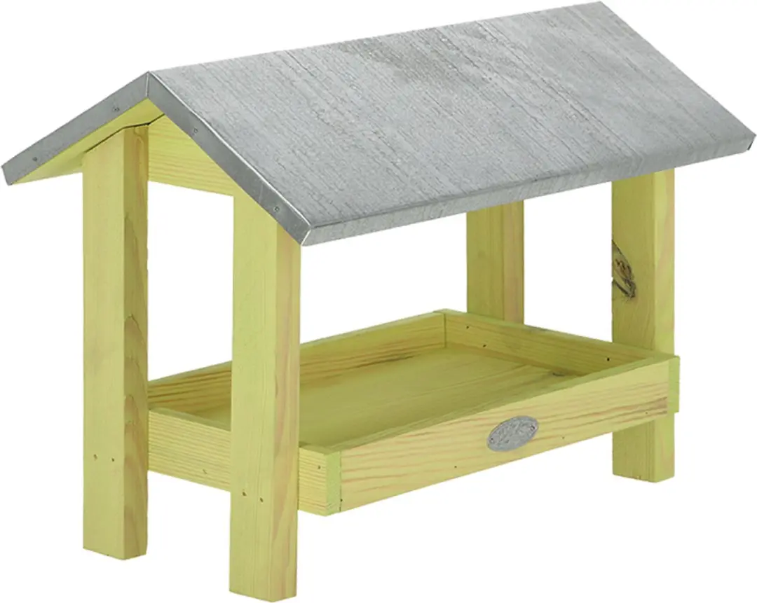 Esschert Design Grondvoedertafel met dak - Houtkleur