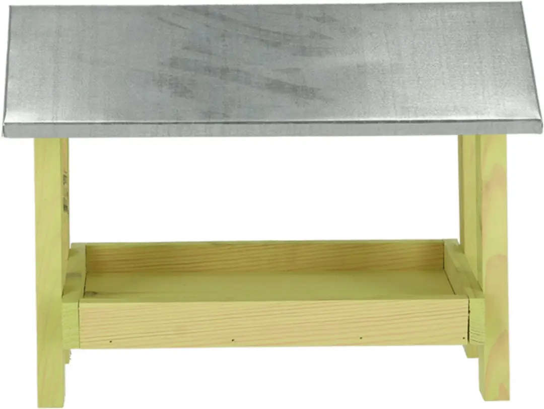 Esschert Design Grondvoedertafel met dak - Houtkleur
