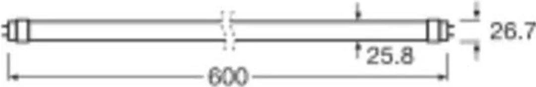 Osram LED Tube T8 600mm 6.6W Fluoraplant - Warmwit