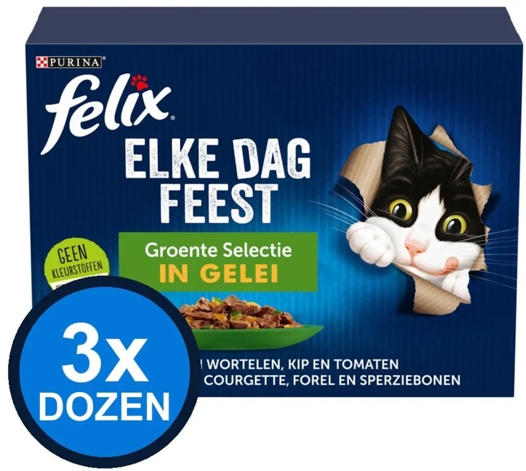 Felix Elke Dag Feest Groente Selectie in Gelei Kattenvoer