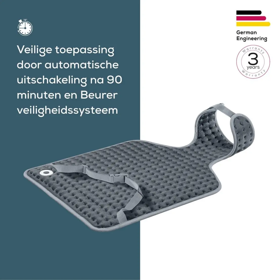 Beurer HK64 Termisch Kussen - 3 standen - Grijs