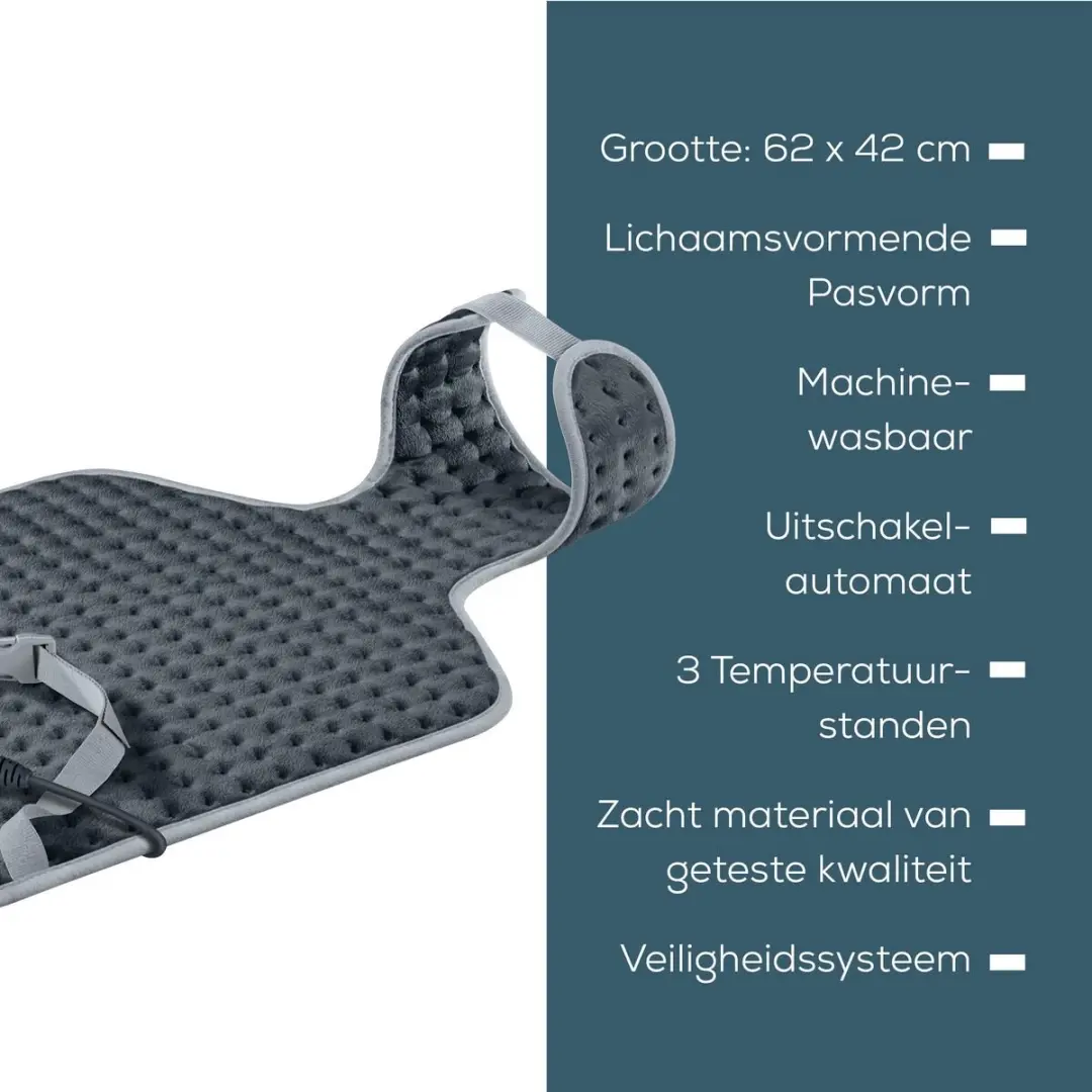 Beurer HK64 Termisch Kussen - 3 standen - Grijs