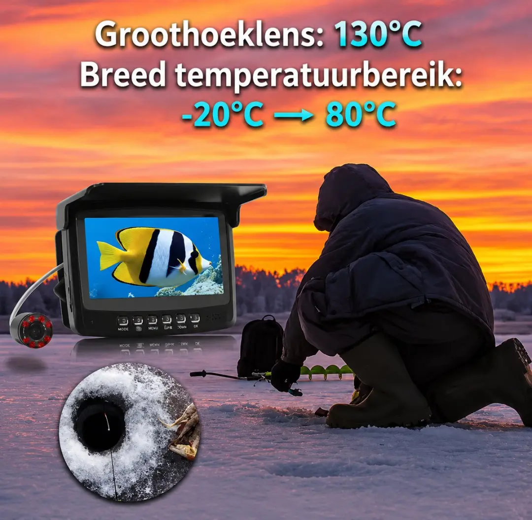 RedParrot RPOWC1 Onderwatercamera - 3MP - 30m Kabel - 7" IPS-Scherm - 4000mAh