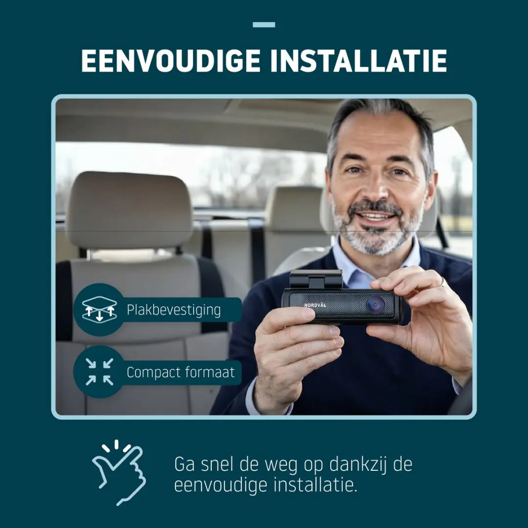 Nordväl DC202-2CH Dashcam 4K/2K - Wifi GPS Parkeermodus - 128GB + BP125 - afbeelding 6 van 6