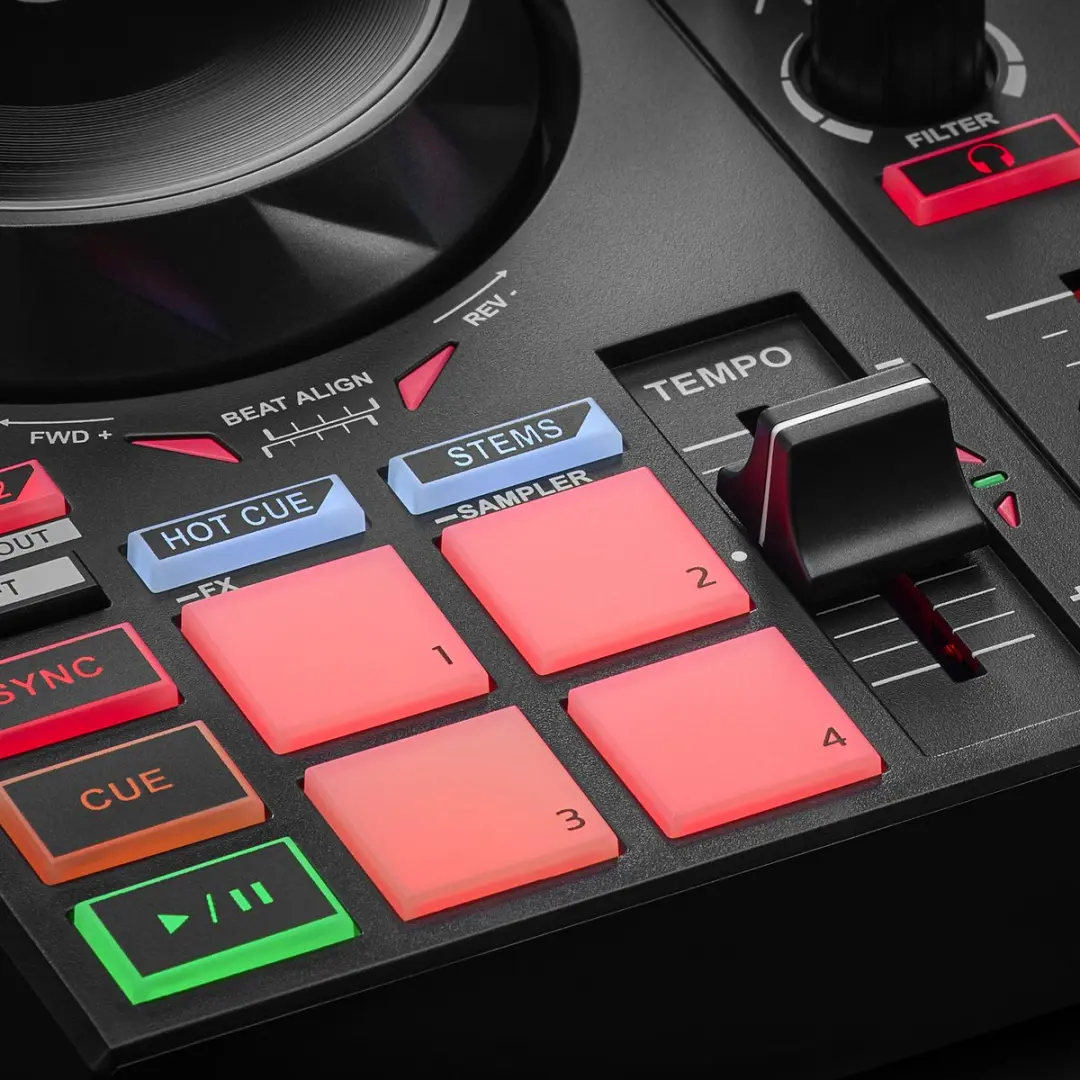 Hercules DJControl Inpulse 200 MK2 DJ Controller - 2 Kanalen - 16 Pads - Zwart