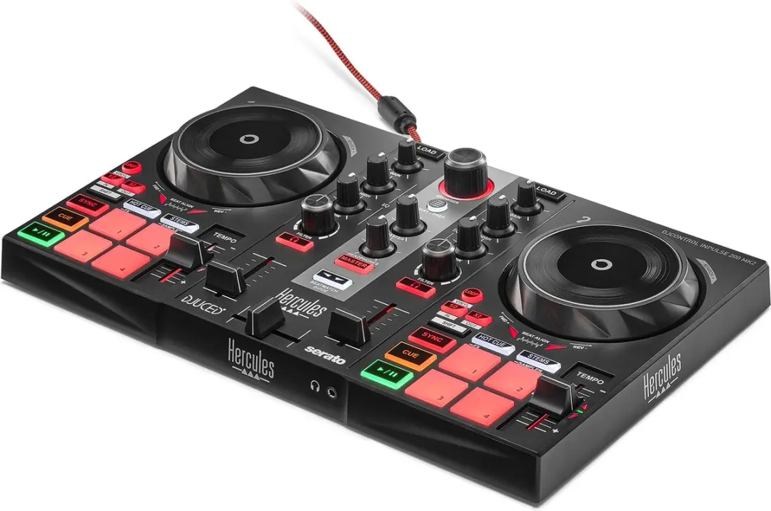 Hercules DJControl Inpulse 200 MK2 DJ Controller - 2 Kanalen - 16 Pads - Zwart - afbeelding 6 van 6