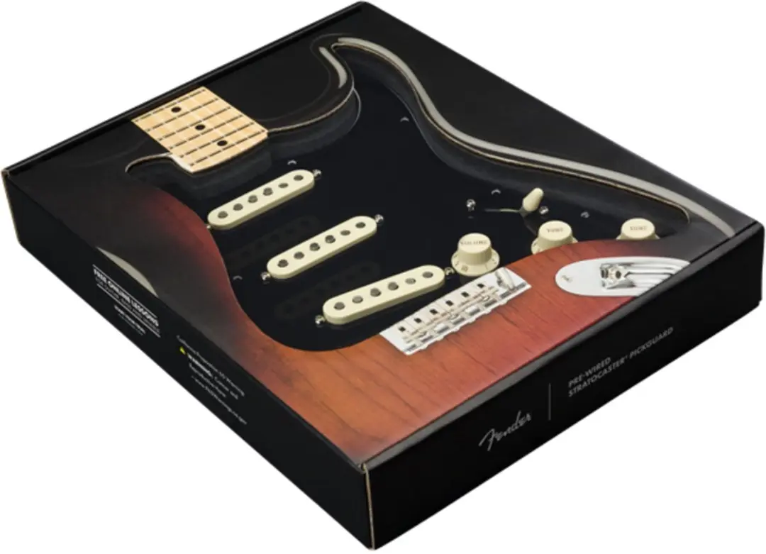 Fender Texas Special SSS Pre-Wired Strat Pickguard - Zwart