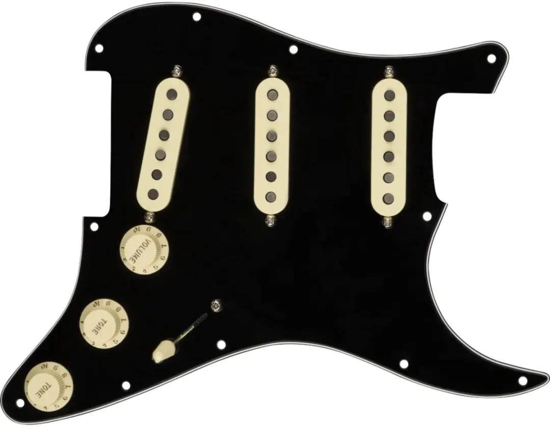 Fender Texas Special SSS Pre-Wired Strat Pickguard - Zwart
