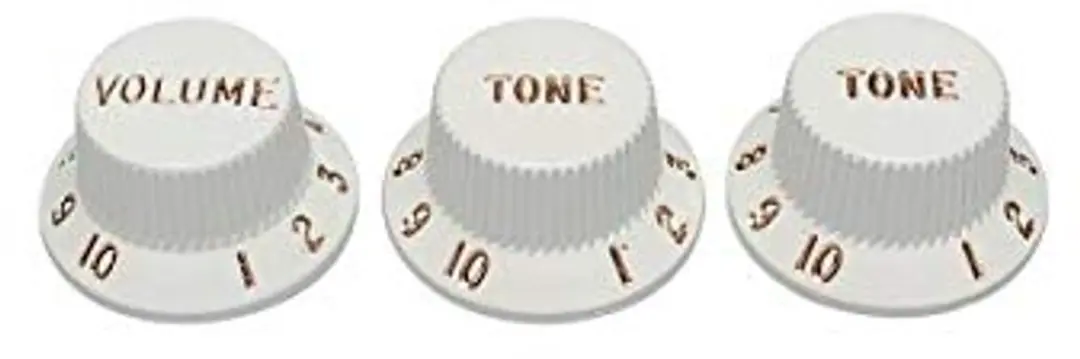 Fender Strat Knob Set - Wit