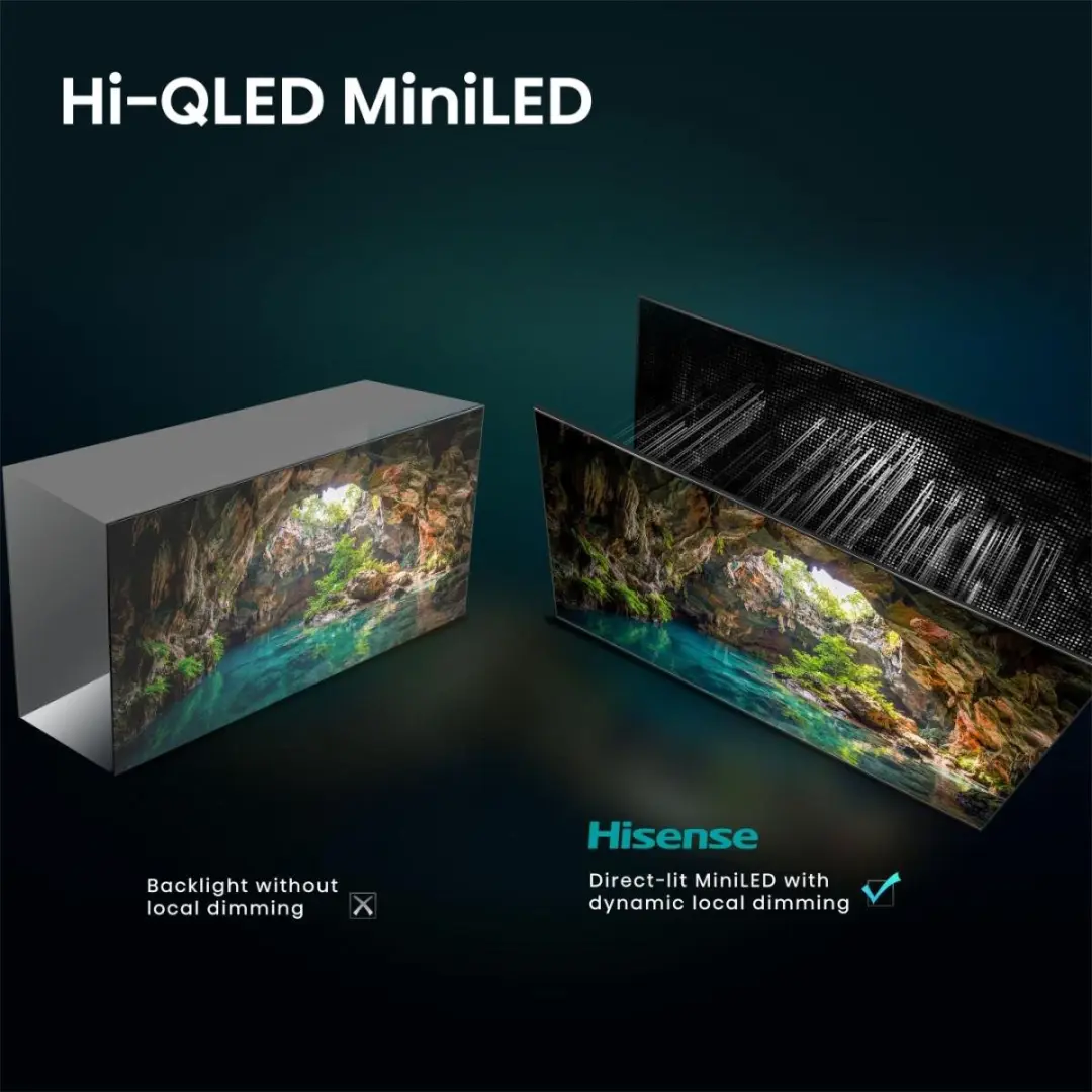 Hisense 55U7SE ULED Smart TV - 55" - Zwart - afbeelding 6 van 6
